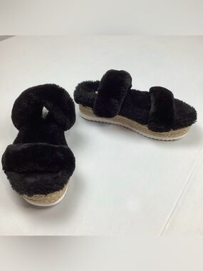 Steve Madden Katana Faux Fur Platform Slipper Size 8